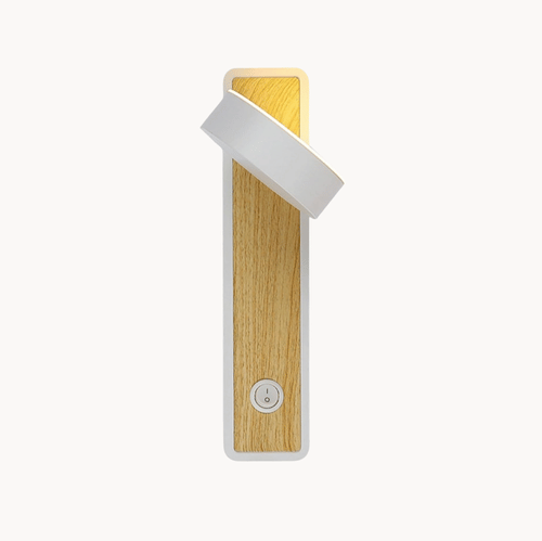 ARBORIS - Applique Murale LED en Bois avec Support Ajustable, Éclairage Naturel pour chambre