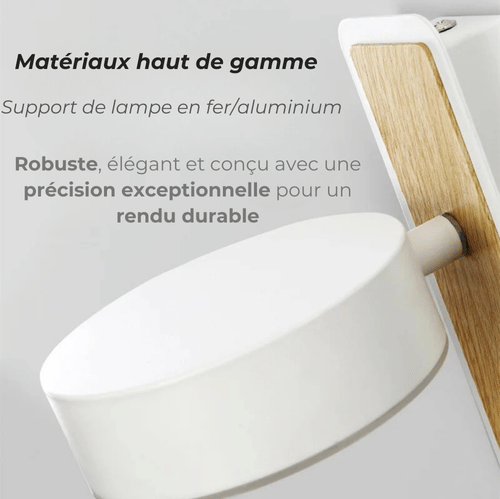 ARBORIS - Applique Murale LED en Bois avec Support Ajustable, Éclairage Naturel pour chambre