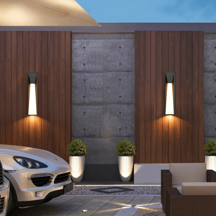 CALEM - Applique murale extérieure LED étanche IP65, style minimaliste pour façades, terrasses et jardins