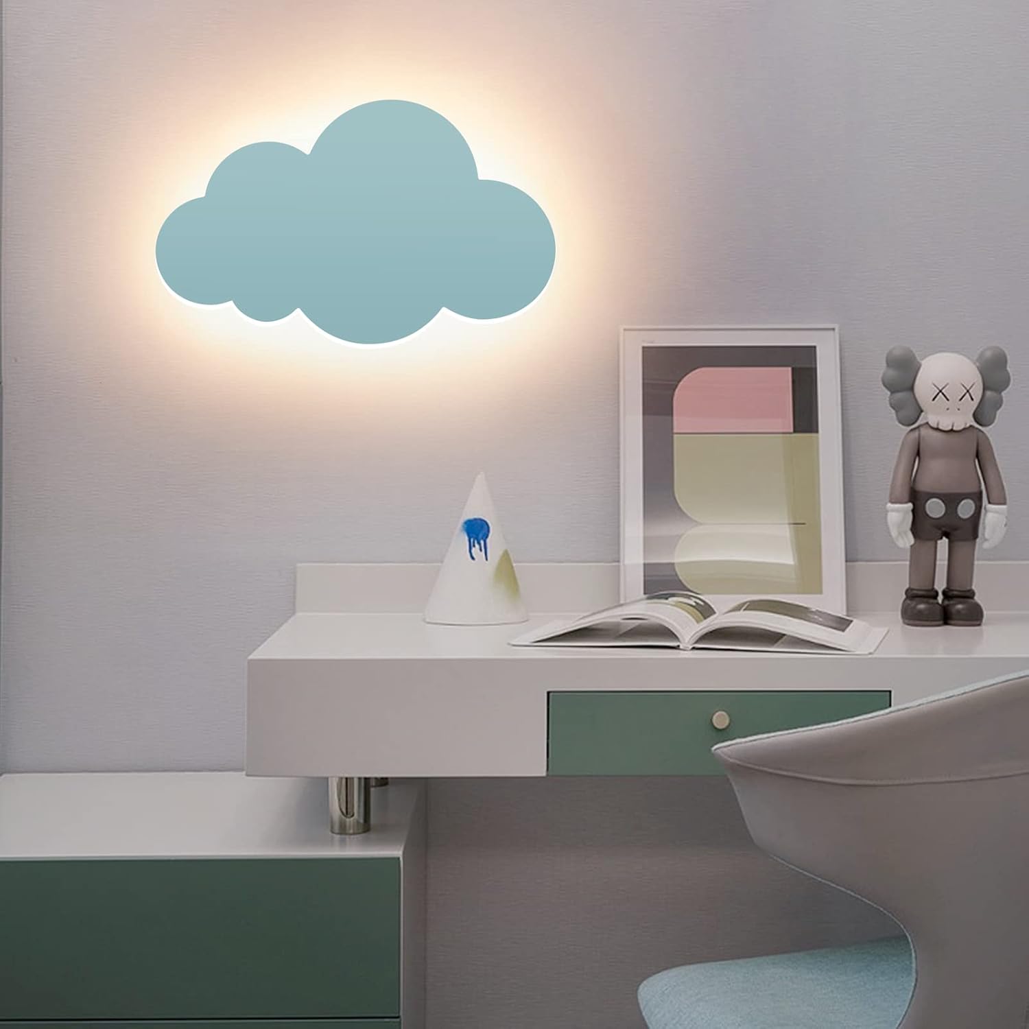 MELIS - Applique Murale Chambre, LED nuage au style doux et moderne, éclairage apaisant et chaleureux