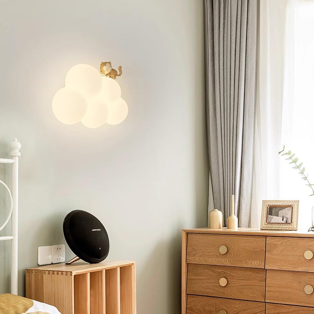 KYLENITH - Applique Murale Chambre Enfant, LED Nuage, Design et Éclairage Doux