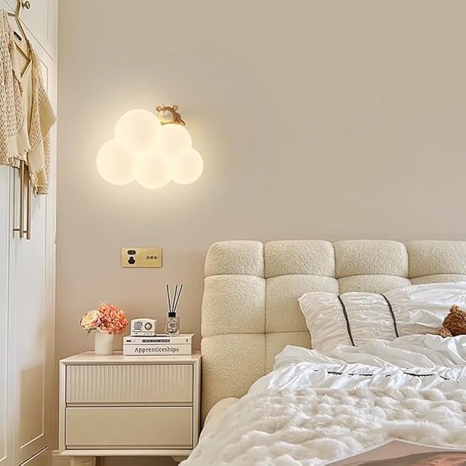 KYLENITH - Applique Murale Chambre Enfant, LED Nuage, Design et Éclairage Doux