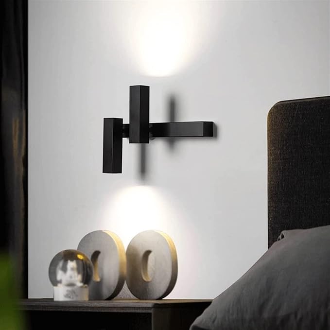 DIOLYS - Applique Murale Chambre, LED minimaliste double, idéale pour éclairer une tête de lit