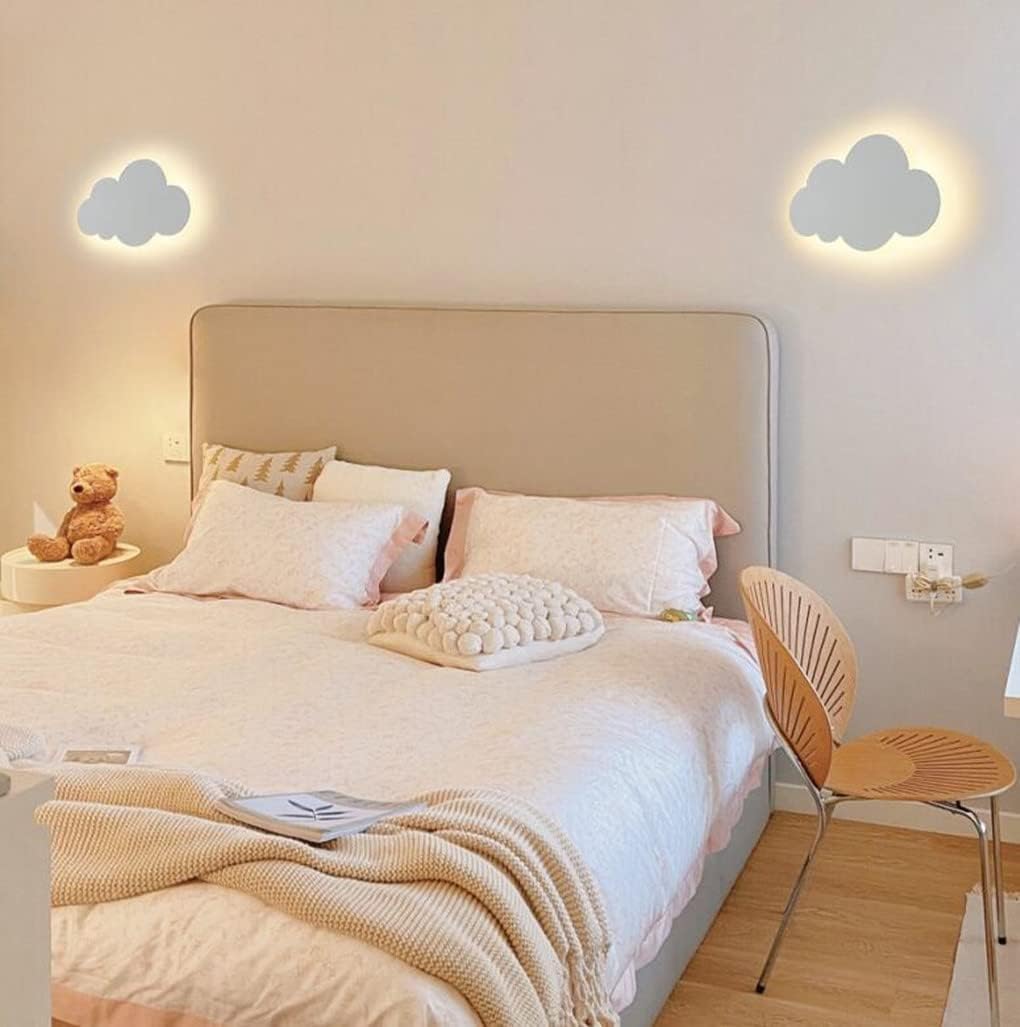 MELIS - Applique Murale Chambre, LED nuage au style doux et moderne, éclairage apaisant et chaleureux