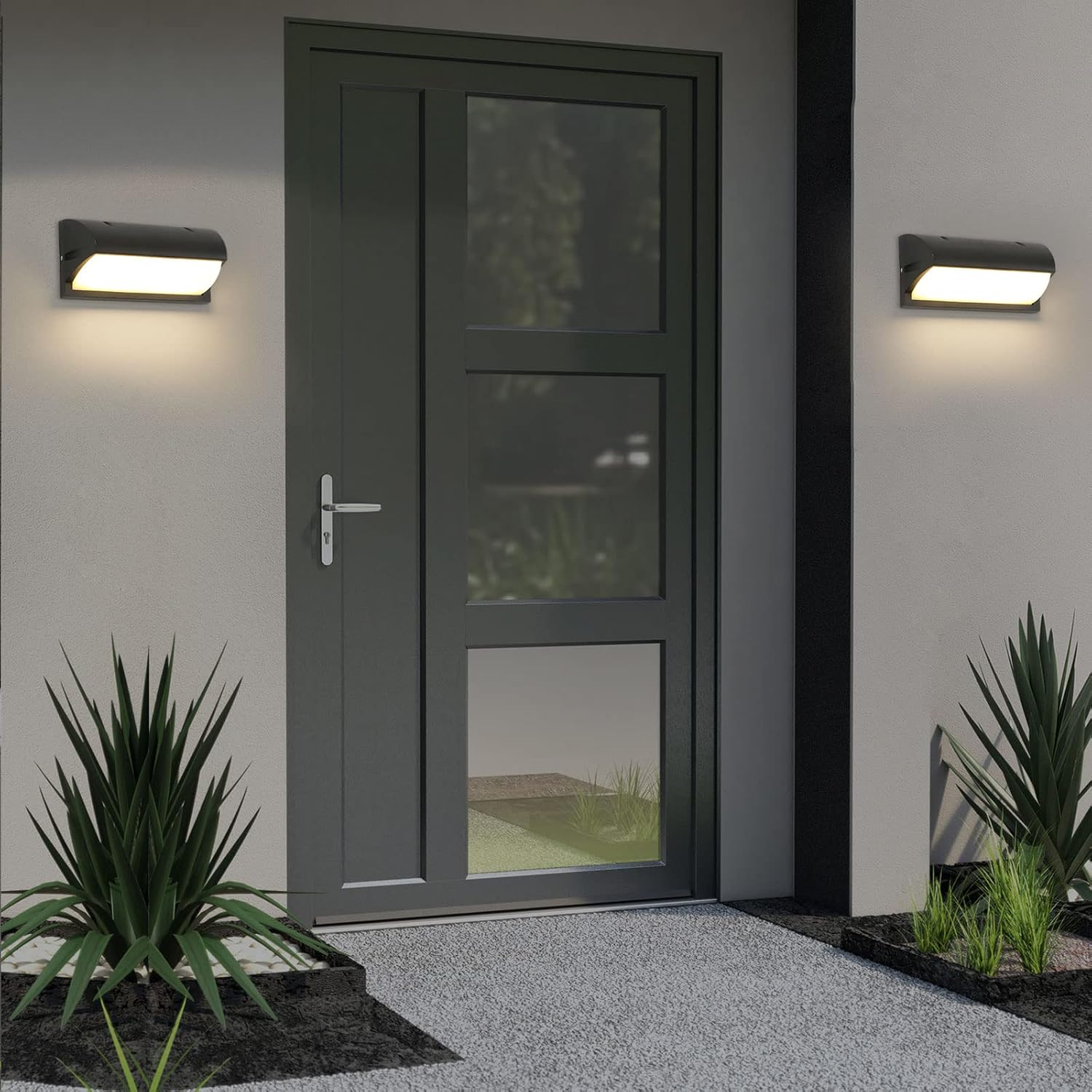 VETRA - Applique murale extérieure avec détecteur de mouvement intégré, lumière LED pour entrée ou jardin