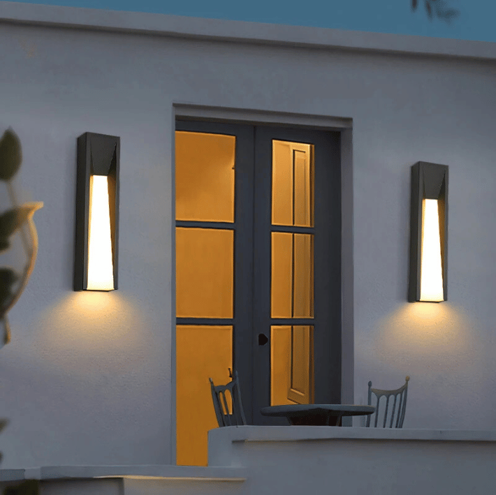 CALEM - Applique murale extérieure LED étanche IP65, style minimaliste pour façades, terrasses et jardins