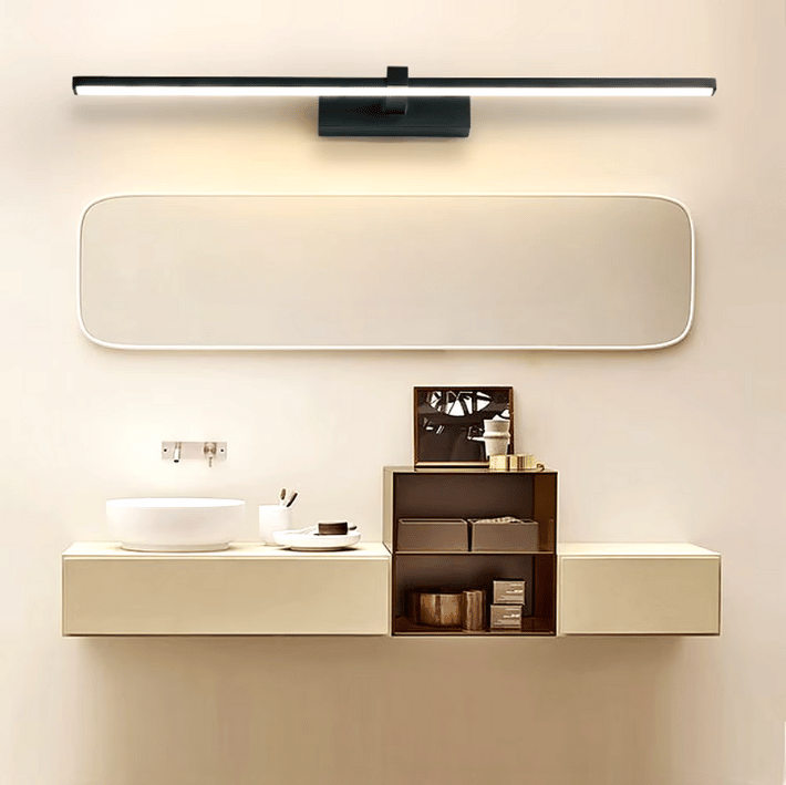 ELYSTRIS - Applique murale LED étanche IP54, longue et horizontale, éclairage pour salle de bain