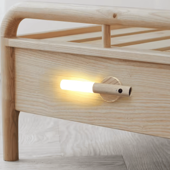 AURANIS - Applique Murale Chambre, LED en Bois Minimaliste, Éclairage Polyvalent