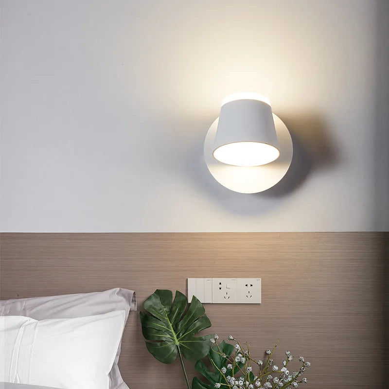 SYVORIA - Applique Murale Chambre, LED minimaliste avec abat-jour incliné pour tête de lit douce et moderne