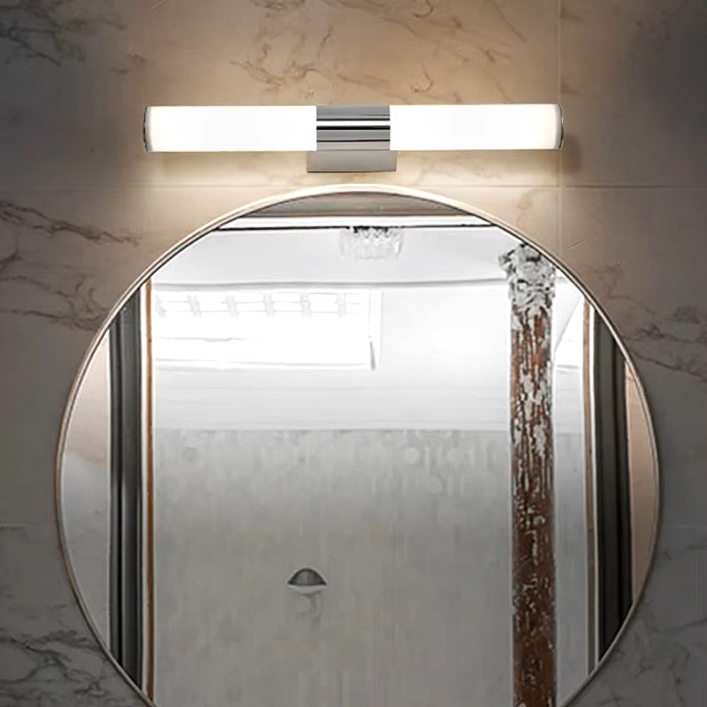 AQUORIS - Applique murale LED étanche IP54, horizontale chromée, éclairage moderne pour salle de bain