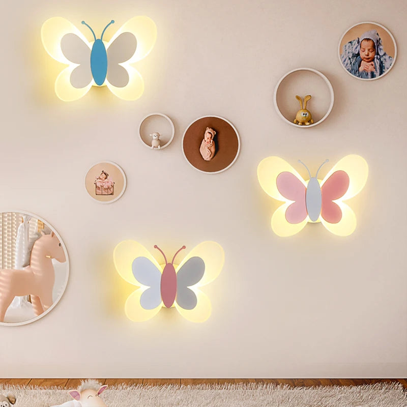 CHRYSALITH - Applique Murale Chambre Enfant, lumineuse en forme de papillon LED, éclairage enchanteur et féérique