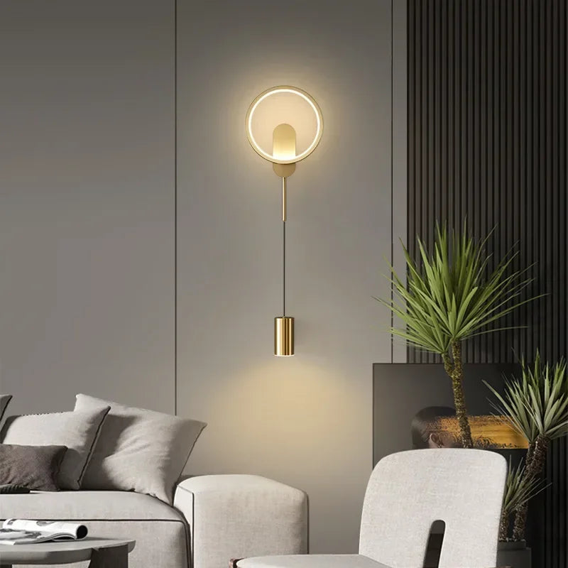 SYLORNIS - Applique Murale Salon LED avec anneau lumineux orientable, design contemporain