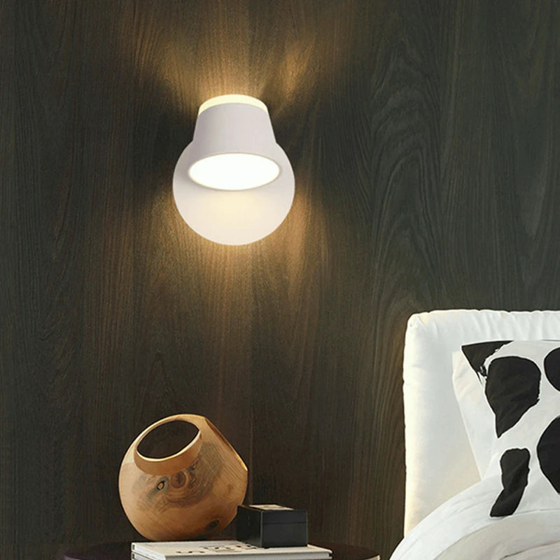 SYVORIA - Applique Murale Chambre, LED minimaliste avec abat-jour incliné pour tête de lit douce et moderne