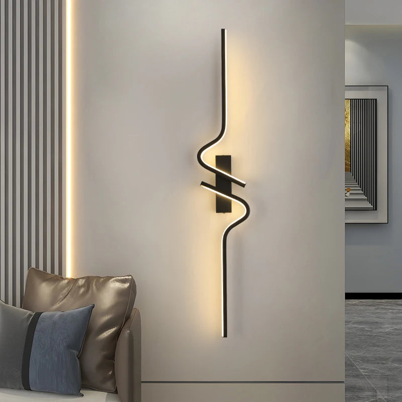 KORYNTHIA - Applique Murale Salon, LED Sculpturale, Design Moderne