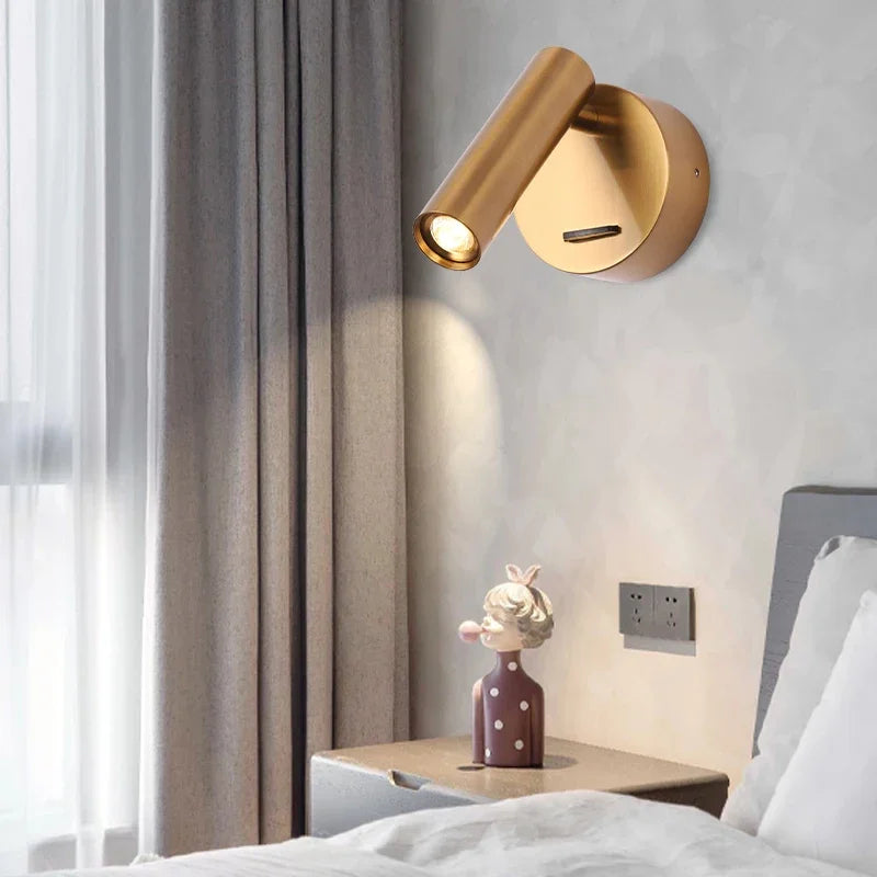 KYTHERA - Applique Murale Chambre, LED rotative pour éclairage précis au niveau de la tête de lit