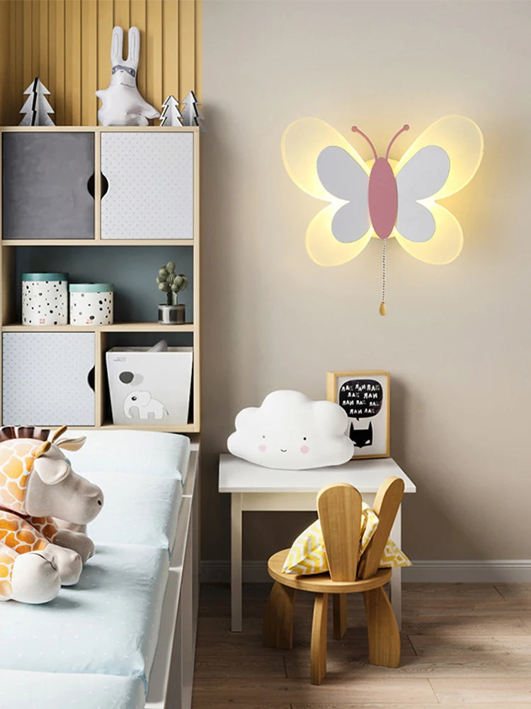 CHRYSALITH - Applique Murale Chambre Enfant, lumineuse en forme de papillon LED, éclairage enchanteur et féérique