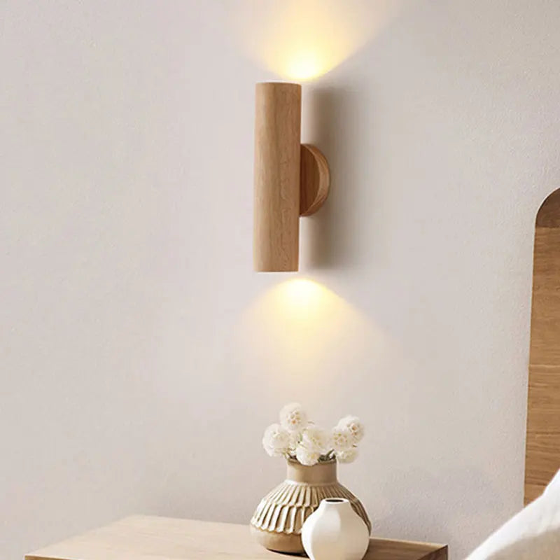 DYPHORA - Applique Murale Chambre zen en bois naturel minimaliste pour tête de lit apaisante